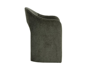 Sunpan ANAYA Dining Armchair - Timeless Comfort and Style with Elegant Arched Silhouette for Versatile Use Green 112504