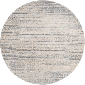 Unique Loom Oasis Calm Machine Made Abstract Rug Cream, Ivory/Gray 7' 0" x 7' 0"