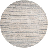 Unique Loom Oasis Calm Machine Made Abstract Rug Cream, Ivory/Gray 7' 0" x 7' 0"