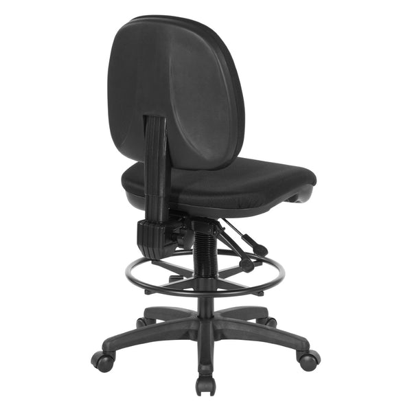 OSP Home Furnishings Deluxe Ergonomic Drafting Chair with Lumbar Support for Sit Stand Desk Setups DC940-231