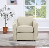 OSP Home Furnishings Cassie Swivel Arm Chair Linen