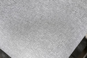 English Elm Dining 7pc Counter Height Dining Set Gray Finish with Light Gray Padded Fabric Chairs, Sturdy 66" Table B2741S00096