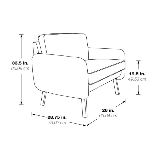 OSP Home Furnishings Lounge Seating with Chrome Base and High Density Foam for Modern Reception Areas Chair SL5601-SK2