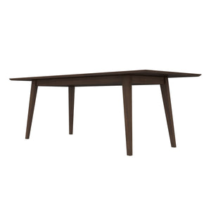 English Elm Ashcroft Furniture - Levi Modern Solid Wood Rectangular Dining Table - Water-Resistant Walnut Top For 6 Adults B183P231876