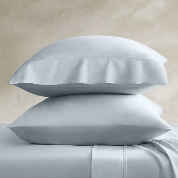 JLA Home Harbor House - Sateen Pillowcase Set crafted from Egyptian cotton 400TC for hotel-quality softness, breathable luxury Blue HHD21-1944