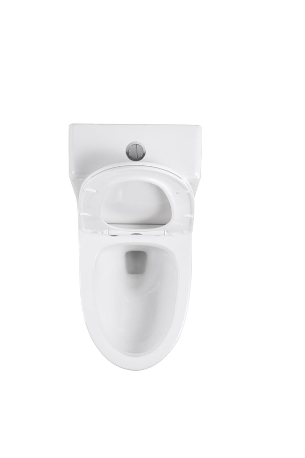 English Elm 1.1/1.6 Gpf Ceramic One Piece Toilet Skirted Comfort Height Dual Flush Soft Close B2724P246931