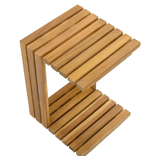 English Elm Oversized Acacia Wood Patio Club Chair and Table Set for Garden or Poolside N768P392778N