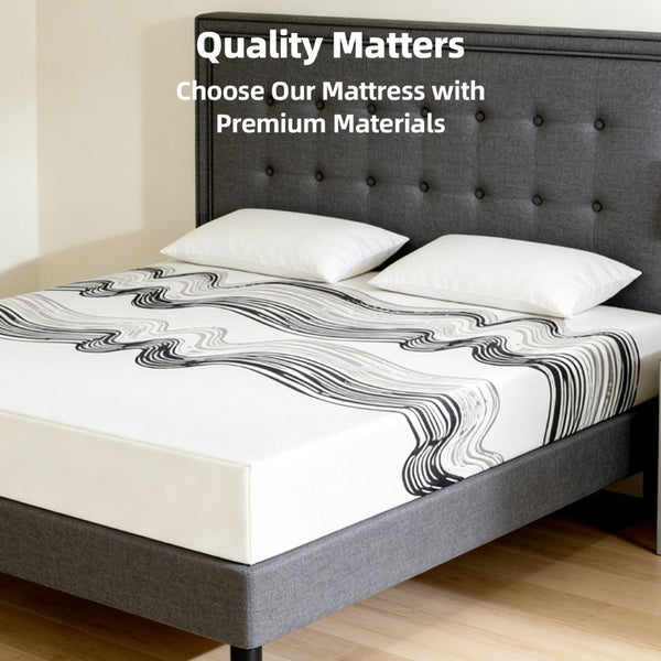 English Elm 12-inch King Mattress Five Layer Foam Zoned Support Japanese Crafted Wave Knit Cover W5081P394369