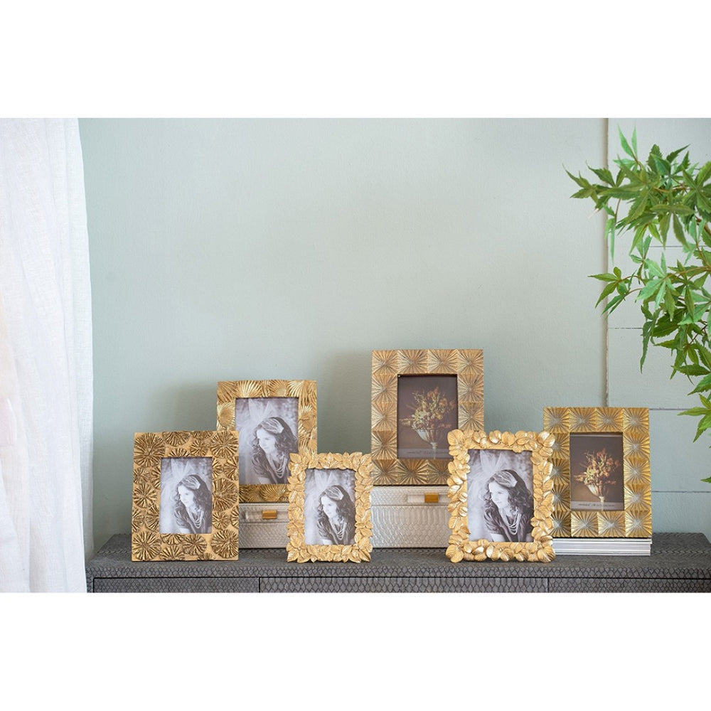 English Elm Set Of 2 Vintage Metallic Silver Photo Frames, 4X6" Opening For Elegant Home Display & Gifting W2078P215573-GIGA