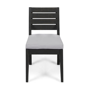 English Elm 7-piece Outdoor Acacia Wood Extendable Patio Dining Set with Cushioned Chairs N773OD00144S