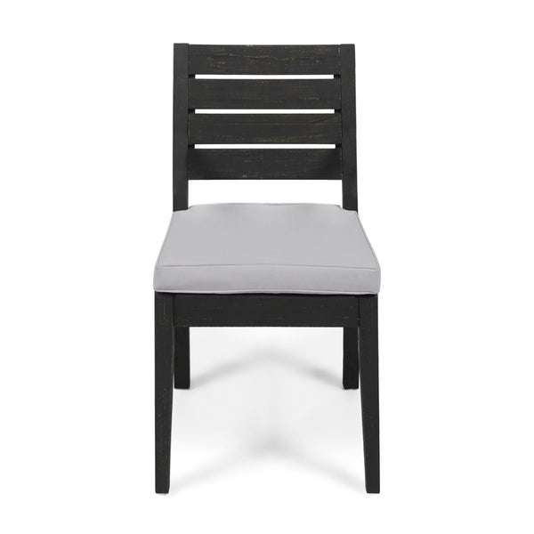 English Elm 9-piece Outdoor Acacia Wood Extendable Patio Dining Set with Water-repellent Cushioned Chairs N773OD00145S