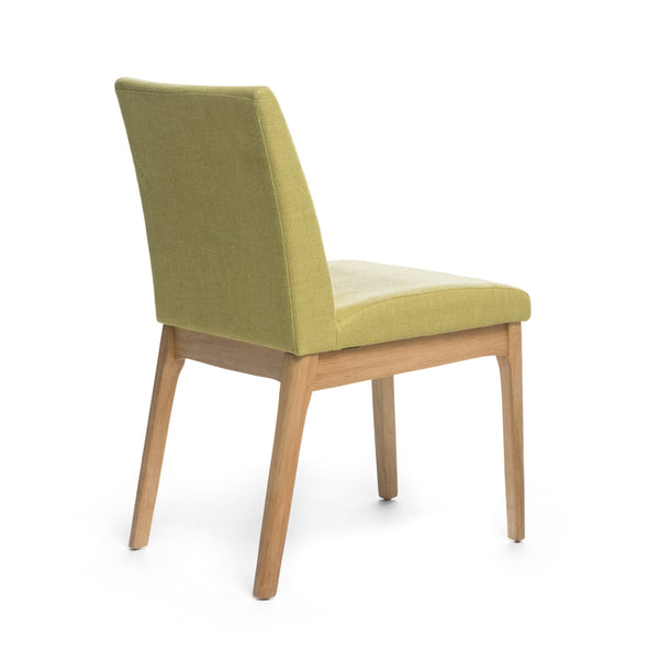 English Elm Christopher Knight Home® - DINING Chair with Upholstered Fabric Seat and Sleek Wood Legs — Compact Modern Comfort & Style Green 58924.00GTE