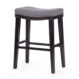 Christopher Knight Home® - Noble House - Rosalie Charcoal Fabric Saddle Stool - Set of 2