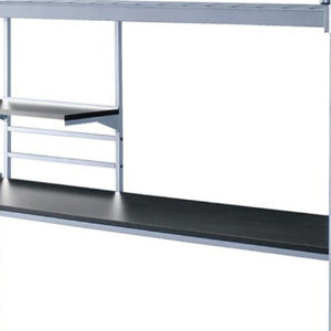 English Elm Metal Twin Loft Bed with Dual Ladders Powder Coated Steel Frame for Kids Rooms B056P417096