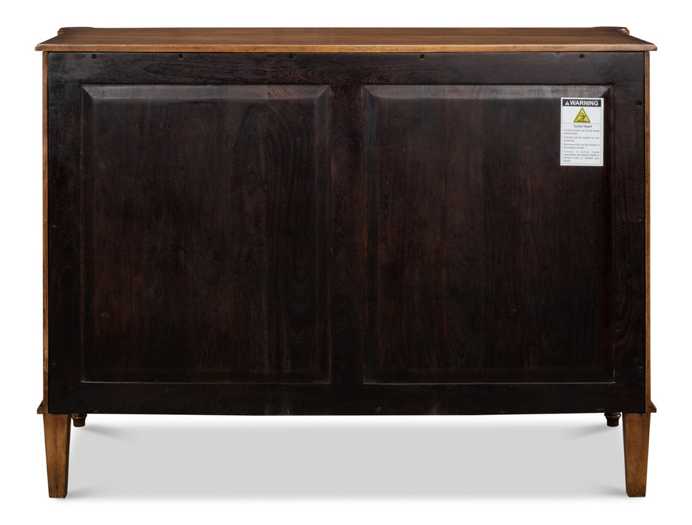 Sarreid Ciborium Chest Of Drawers - Solid Walnut With Elegant Fruitwood Finish And Faux Keyhole Detail Brown  26715-5