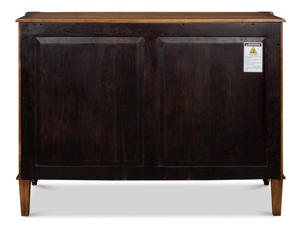 Sarreid Ciborium Chest Of Drawers - Solid Walnut With Elegant Fruitwood Finish And Faux Keyhole Detail Brown  26715-5