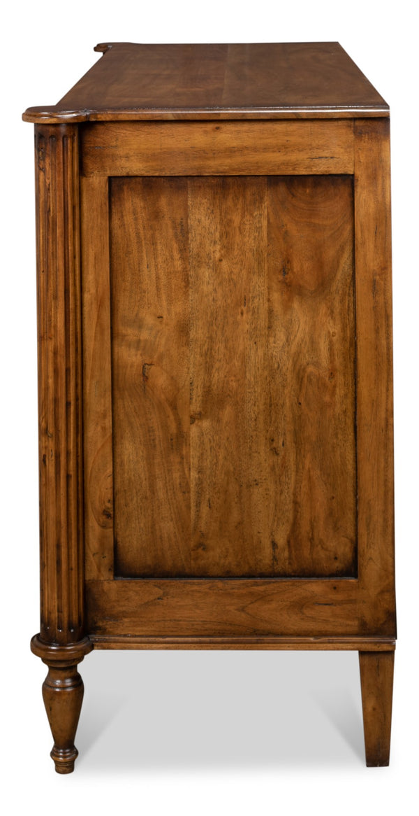 Sarreid Ciborium Chest Of Drawers - Solid Walnut With Elegant Fruitwood Finish And Faux Keyhole Detail Brown  26715-5