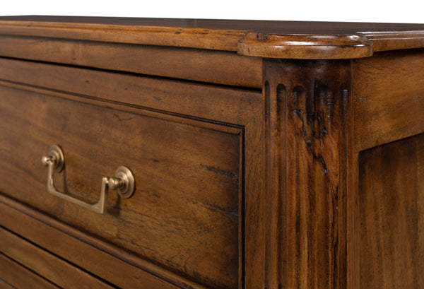 Sarreid Ciborium Chest Of Drawers - Solid Walnut With Elegant Fruitwood Finish And Faux Keyhole Detail Brown  26715-5
