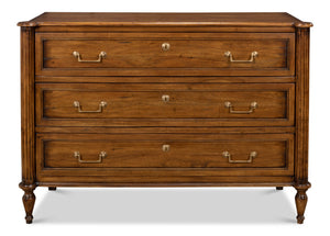 Sarreid Ciborium Chest Of Drawers - Solid Walnut With Elegant Fruitwood Finish And Faux Keyhole Detail Brown  26715-5