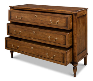 Sarreid Ciborium Chest Of Drawers - Solid Walnut With Elegant Fruitwood Finish And Faux Keyhole Detail Brown  26715-5