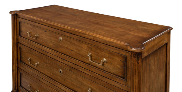 Sarreid Ciborium Chest Of Drawers - Solid Walnut With Elegant Fruitwood Finish And Faux Keyhole Detail Brown  26715-5