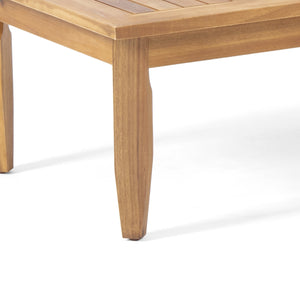 English Elm Christopher Knight Home® - ASTON Outdoor 4-Seater Acacia Wood Chat Set with Water-Resistant Cushions and Classic Slat Design Teak 68589.00DGRY-2_68891.00DGRY