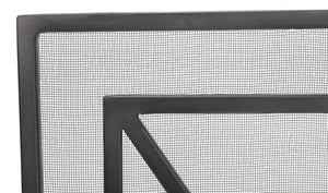 Sarreid Paneled Firescreen - Elegant Dark Grey Iron Finish For Ultimate Fireplace Protection And Style Grey  26796