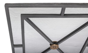 Sarreid Paneled Firescreen - Elegant Dark Grey Iron Finish For Ultimate Fireplace Protection And Style Grey  26796