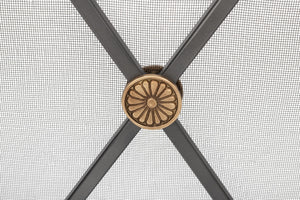 Sarreid Paneled Firescreen - Elegant Dark Grey Iron Finish For Ultimate Fireplace Protection And Style Grey  26796