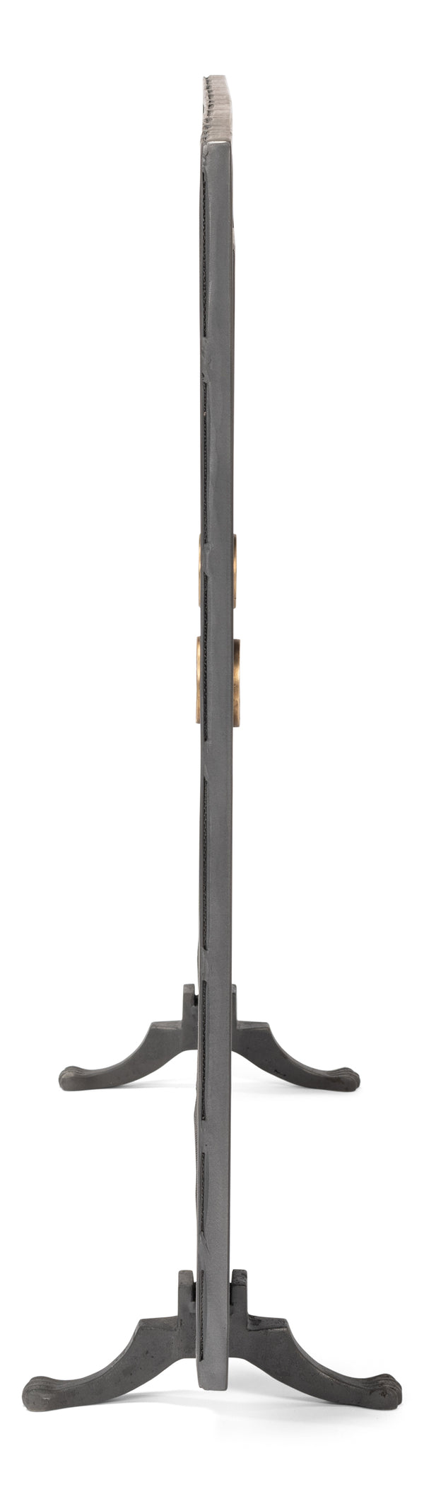 Sarreid Paneled Firescreen - Elegant Dark Grey Iron Finish For Ultimate Fireplace Protection And Style Grey  26796