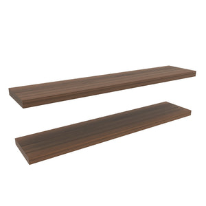 English Elm Ecco 47" Floating Shelves Set of 2 Light Brown — Sleek Hidden-Bracket Design, Sturdy Particleboard Storage B070P368045