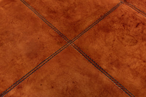 Sarreid Safari Leather Tray - Elegant Tobacco Buffalo Leather With Wood, Brass, And Steel Accents, Perfect For Organizing Brown  26847