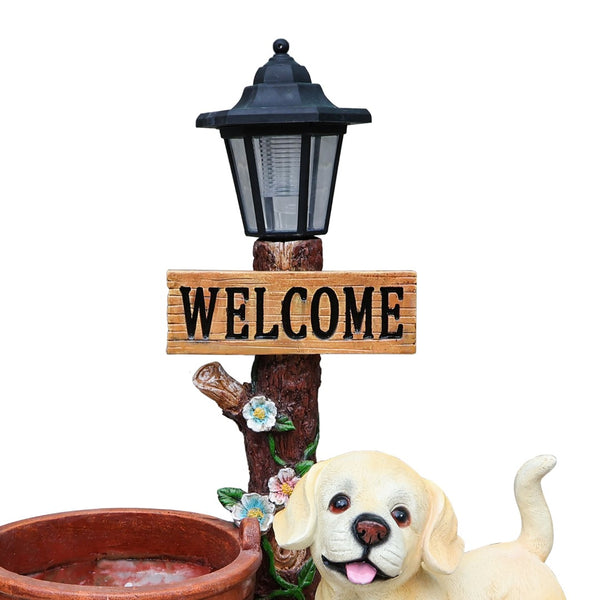 English Elm Cute Feline Resin Planter Statue for Garden Patio Balcony Whimsical Succulent Pot W5398P464243