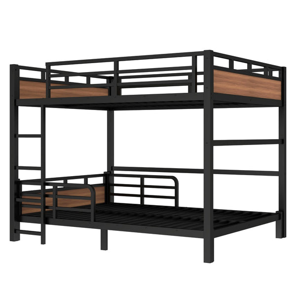 English Elm Twin Xl Solid Pine Loft Bed with Built-in Led Lighting and Storage Shelves Walnut W1580S00504