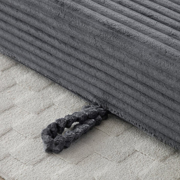 English Elm Memory Foam Cloud Loveseat with Pull-Out Bed, Convertible Floor Sofa Bed for Small Spaces and Guests Grey W2677P395127