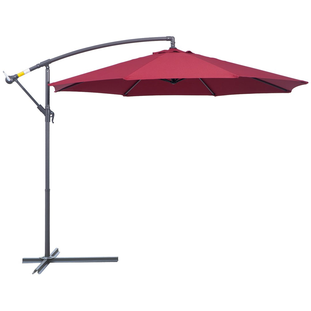 English Elm Retractable Patio Awning with Manual Crank Aluminum Frame Uv Blocking Canopy T3971P384100