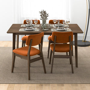 English Elm Carlos Mid-century Velvet Dining Chairs Split Back Splayed Legs Set of 2 B183P231978
