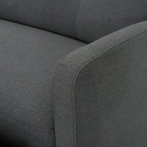 English Elm Christopher Knight Home® - Reclining Loveseat with Push-Back Recline, Plush Tufted Fabric Sofa, Compact Wall-Hugger Design Charcoal 61372.00CCL