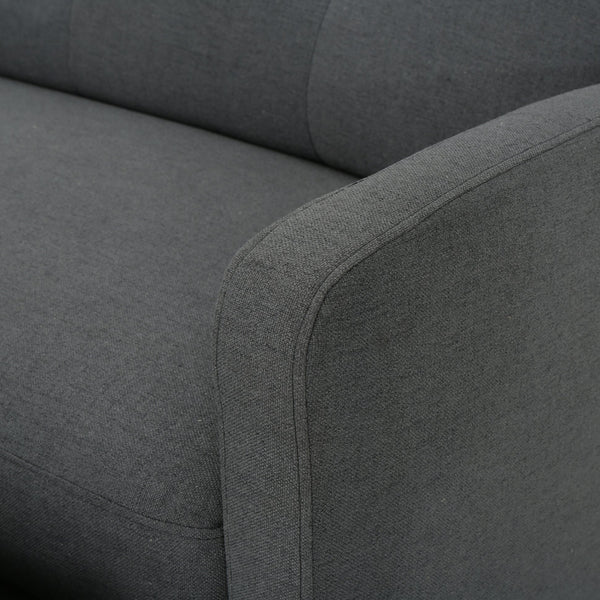 English Elm Christopher Knight Home® - Reclining Loveseat with Push-Back Recline, Plush Tufted Fabric Sofa, Compact Wall-Hugger Design Charcoal 61372.00CCL