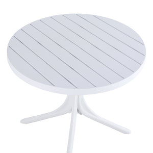 English Elm Summer Round Polypropylene Outdoor Dining Table Lightweight All-weather Patio Garden W3450P447371