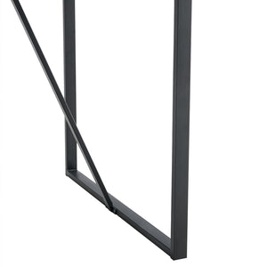 English Elm Table Modern Black Marble Mdf Dining Set With 4 Comfortable Pu Chairs - Stylish, Durable & Easy Care W1151S03404-GIGA