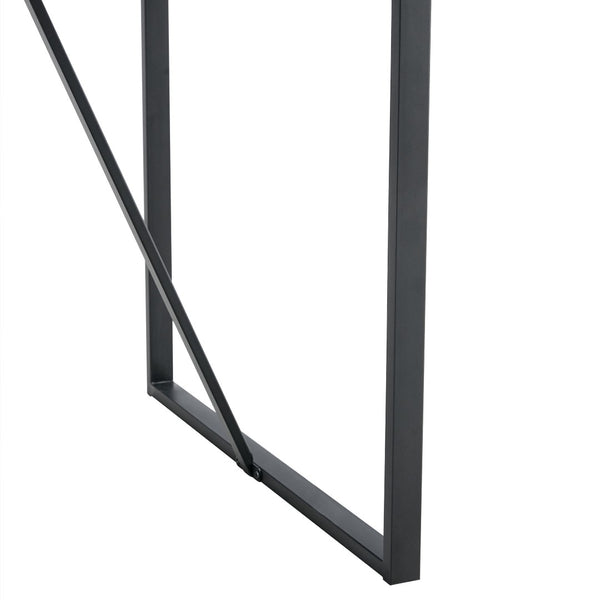 English Elm Table Modern Black Marble Mdf Dining Set With 4 Comfortable Pu Chairs - Stylish, Durable & Easy Care W1151S03404-GIGA