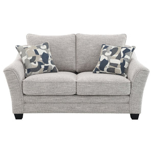 English Elm Lido Boucle Upholstered Loveseat with Flared Arms for Modern Living Spaces B062P451807