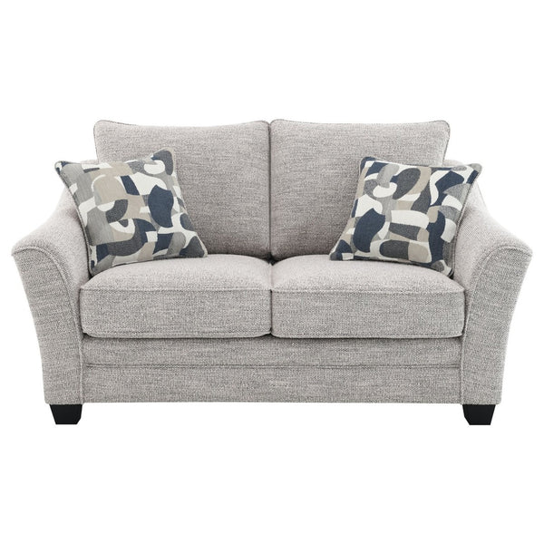 English Elm Lido Boucle Upholstered Loveseat with Flared Arms for Modern Living Spaces B062P451807