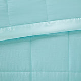 Madison Park Cambria Casual Oversized Down Alternative Blanket with Satin Trim MP51-2609 Aqua