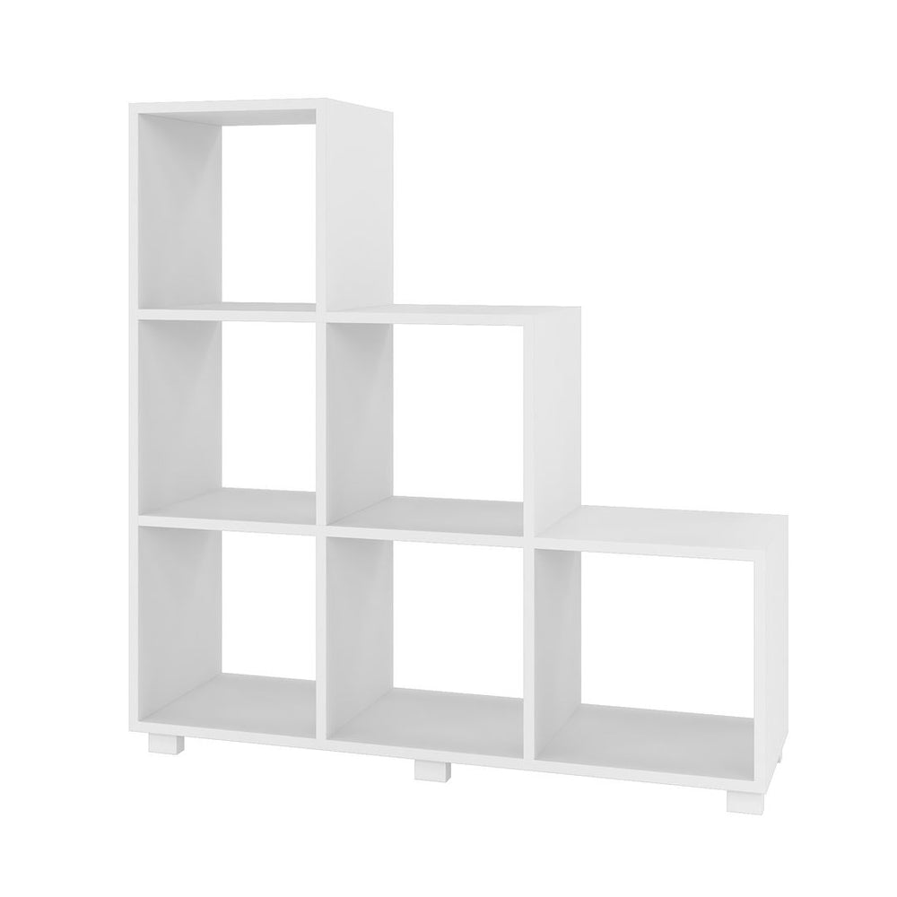 Manhattan Comfort Cascavel Mid-Century Modern Bookcase White 26AMC6