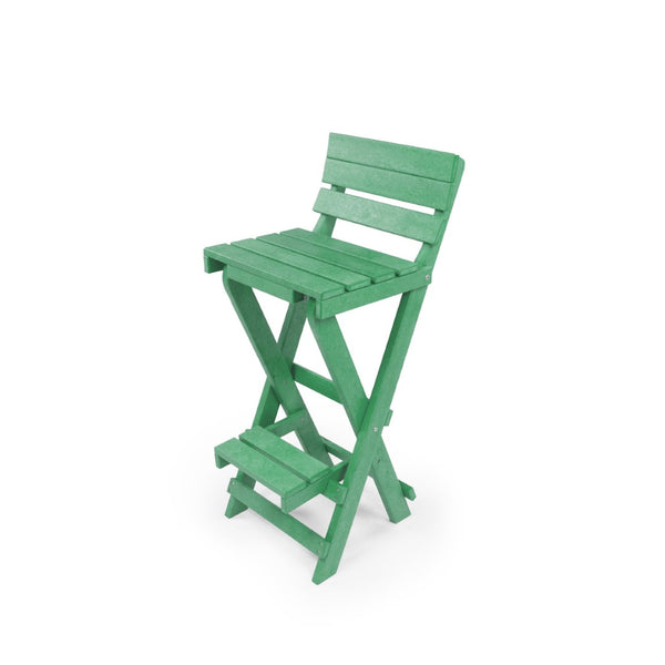 English Elm Harbor Point Recycled Hdpe Outdoor Folding Bar Stool Patio Deck All Season Seating Green B2745P409649