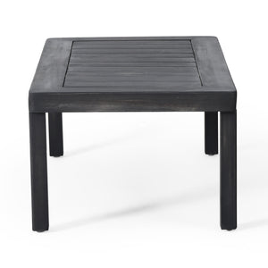 English Elm Christopher Knight Home® - Acacia Outdoor Loveseat & Coffee Table Set with Water-Resistant Cushions, Slat Paneling, Dark Gray 70844.00DGRY