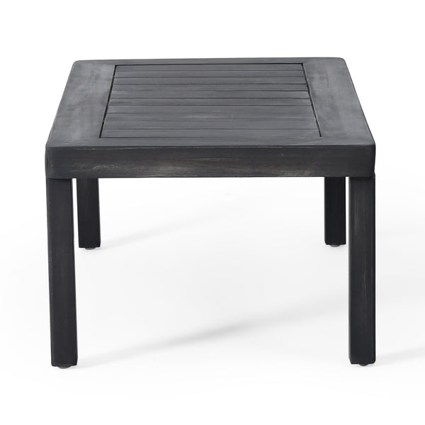 English Elm Christopher Knight Home® - Acacia Outdoor Loveseat & Coffee Table Set with Water-Resistant Cushions, Slat Paneling, Dark Gray 70844.00DGRY