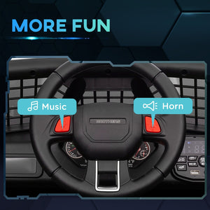 English Elm Qaba 12v Toddler Electric Motorcycle with Twist Throttle Rear Suspension Training Wheels Black W2225P249879